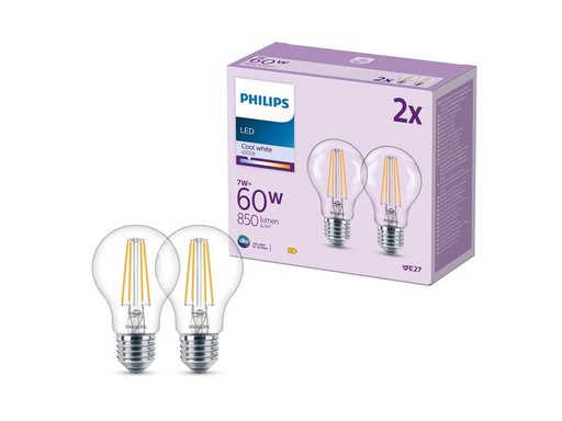 [90274520 1467183] Philips Lampe LED classic 60W A60 E27 CW CLND 2CT/6 EC Neutralweiss