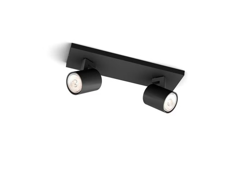 [90274558 1467135] Philips Aufbauspot MyLiving Runner, 2 x GU10, 20W, Schwarz