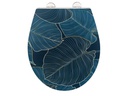 Wenko Toilettensitz Big Leaves Absenkautomatik, Blau/Grün