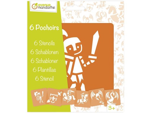 [90274604 1500864] Avenue Mandarine Schablone 15 x 15 cm, Ritter