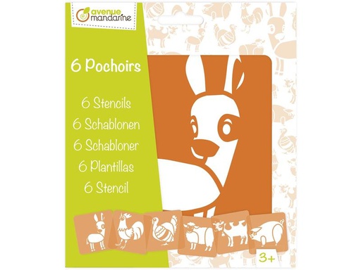[90274628 1500866] Avenue Mandarine Schablone 15 x 15 cm, Bauernhof