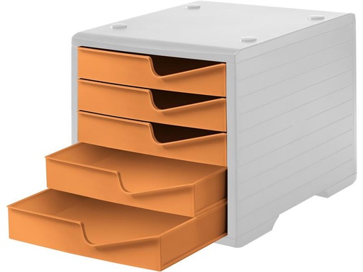 [90274674 1484655] Styro Schubladenbox Styroswingbox Lichtgrau/Aprikose
