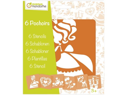 [90274692 1500862] Avenue Mandarine Schablone 15 x 15 cm, Prinzessin