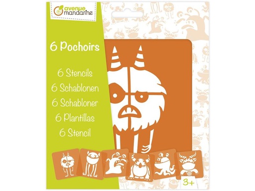 [90274740 1500861] Avenue Mandarine Schablone 15 x 15 cm, Monster