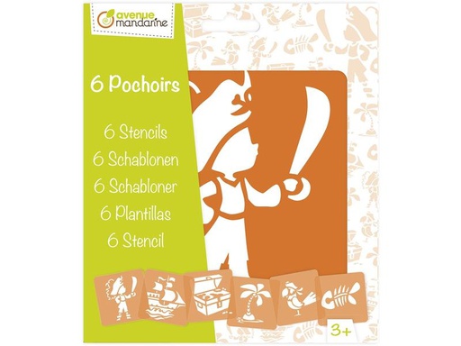 [90274757 1500863] Avenue Mandarine Schablone 15 x 15 cm, Piraten