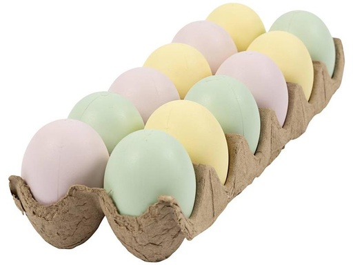 [90274797 1468164] Creativ Company Eier aus Plastik 6 Stück, pastellfarben