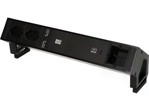 [90274808 1454133] Bachmann Tischsteckdosenleiste DESK2 2x T13 1x USB C 60W 1x Leer, Sw