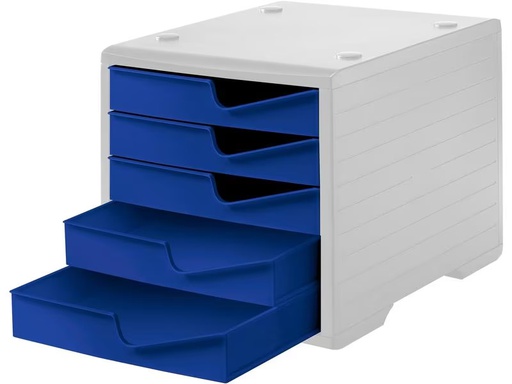 [90274818 1484654] Styro Schubladenbox Styroswingbox Lichtgrau/Blau