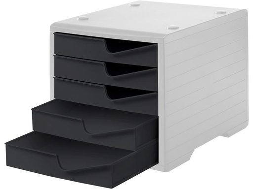 [90274822 1484653] Styro Schubladenbox Styroswingbox Lichtgrau/Schwarz
