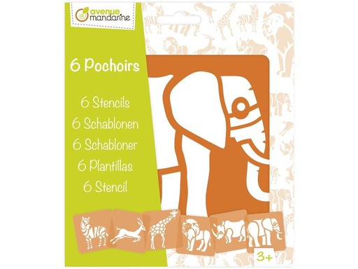 [90274850 1500867] Avenue Mandarine Schablone 15 x 15 cm, Wüstentiere