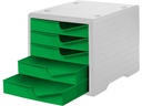 Styro Schubladenbox Styroswingbox Lichtgrau/Gecko