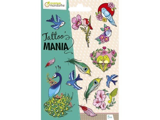 [90274960 1500880] Avenue Mandarine Tattoo Set Tattoo Mania Vögel