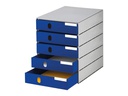 Styro Schubladenbox Styroval-Pro 5 Schubladen, Blau