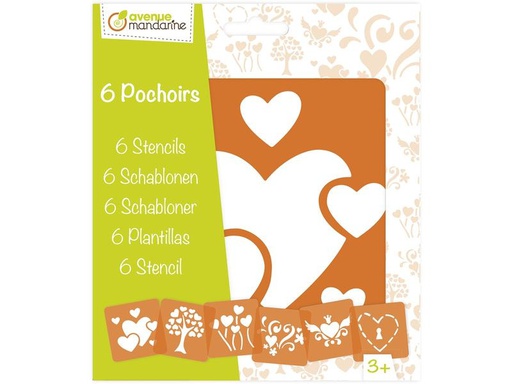 [90274984 1500869] Avenue Mandarine Schablone 15 x 15 cm, Herzen