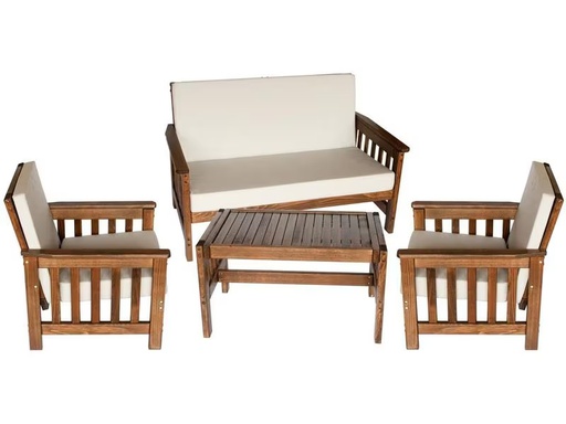 [90275132 1505723] Innovesta Loungeset Lola, Dunkelbraun, 4 Sitzplätze