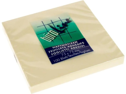 [90047020 1161615] Büroline Notizzettel 7.5 x 7.5 cm, 1 Block à 100 Blatt, Gelb