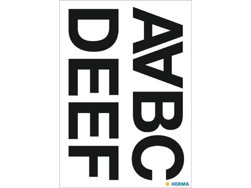 [90275311 1503341] Herma Stickers Zahlensticker Buchstaben A – N, 33, 2 Blatt