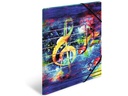 HERMA Gummibandmappe A3 Music, Polypropylen, mit Innendruck