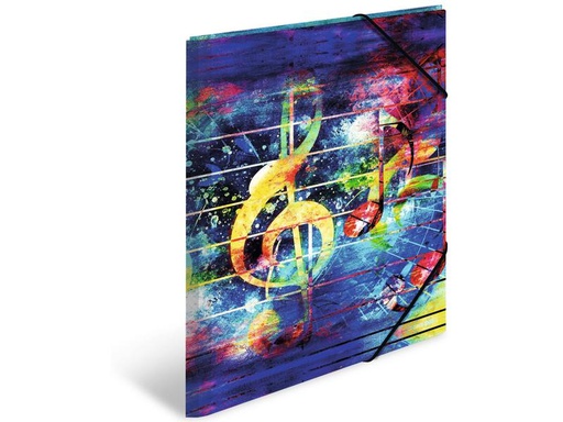 [90275362 1503269] HERMA Gummibandmappe A3 Music, Polypropylen, mit Innendruck