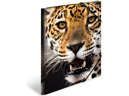 [90275536 1503262] HERMA Gummibandmappe A4 Leopard, Polypropylen, mit Innendruck
