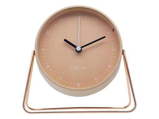 [90275557 1452246] NeXtime Klassischer Wecker Berlin Altrosa