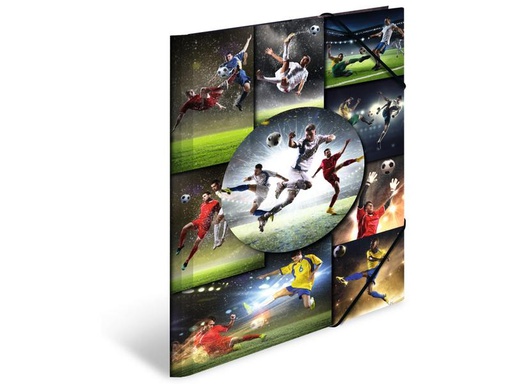 [90275621 1503277] HERMA Gummibandmappe A3 Football, Karton, mit Innendruck