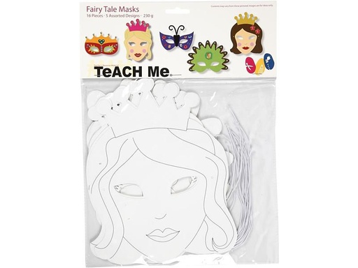 [90275638 1501826] Creativ Company Partyaccessoire Märchen-Masken 16 Stück
