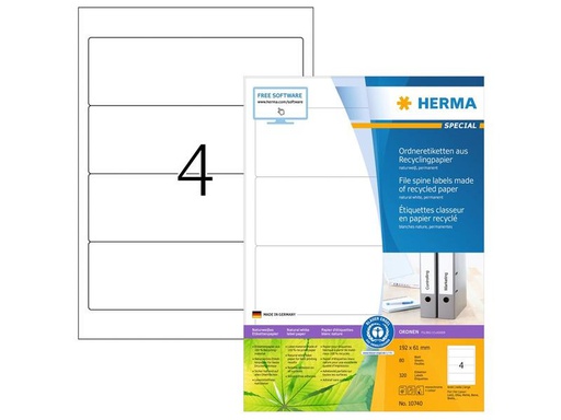 [90275652 1496703] HERMA Ordneretiketten 192 x 61 mm, 80 Blatt