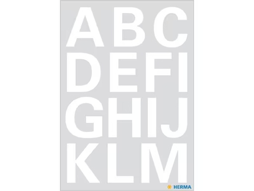 [90275691 1503350] Herma Stickers Zahlensticker Buchstaben A – Z, 25, 2 Blatt