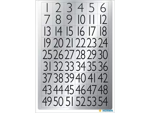 [90275697 1503339] Herma Stickers Zahlensticker Zahlen 1-100, 13 x 12, 4 Blatt