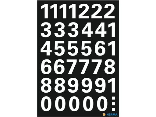[90275727 1503345] Herma Stickers Zahlensticker Zahlen 0 - 9, 15, 1 Blatt