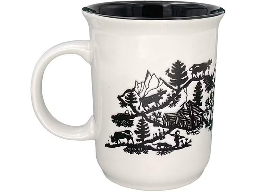 [90275728 1510607] Heidi Cheese Line Kaffeetasse Cut 350 ml, 1 Stück, Weiss