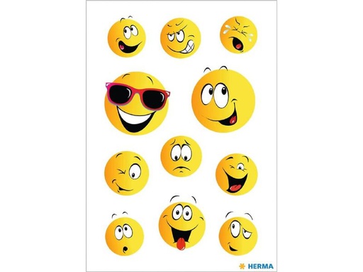 [90275729 1503317] Herma Stickers Motivsticker Happy Face, 3 Blatt