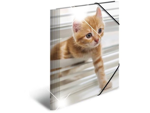 [90275744 1503252] HERMA Gummibandmappe A4 Katzen, Polypropylen, mit Innendruck
