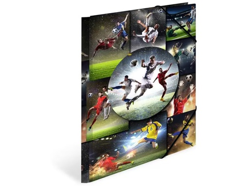[90275764 1503276] HERMA Gummibandmappe A4 Football, Karton, mit Innendruck
