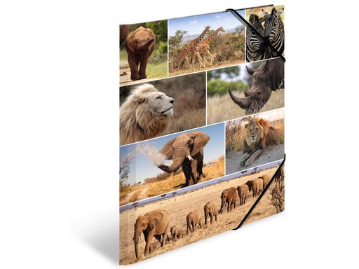 [90275800 1503261] HERMA Gummibandmappe A3 Afrika, Karton, mit Innendruck