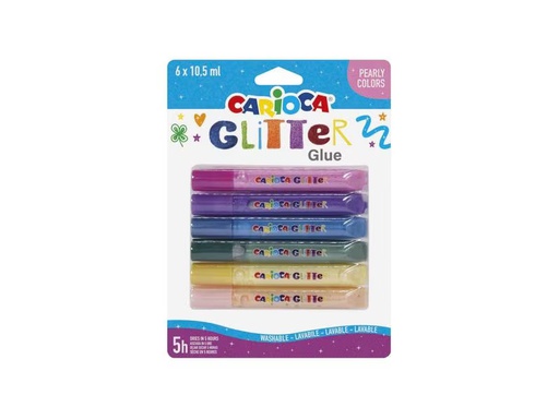 [90275916 1463522] Carioca Glitzerstift Glue Pearl 6 Stück, Mehrfarbig