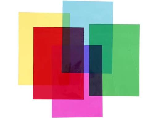 [90275951 1501818] Creativ Company Bastelpapier Cellophan A4, 100 Blatt, Mehrfarbig