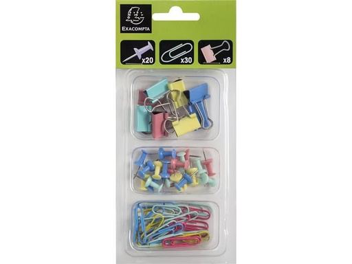 [90275962 1499098] Exacompta Büroklammer Mixbox Aquarel 58 Stück