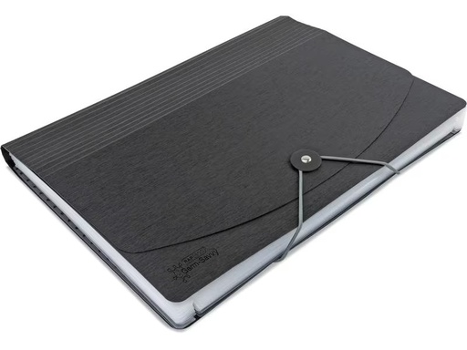 [90276013 1485103] Rapesco Fächermappe Germ-Savvy A4, Schwarz matt