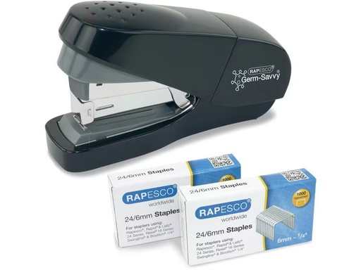 [90276074 1485091] Rapesco Heftgerät Germ-Savvy Eco 35 Seiten, Schwarz