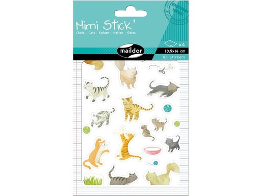 [90276133 1500896] Clairefontaine Motivsticker Mimi Katzen 4 Bogen