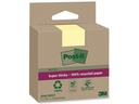 Post-it Notizzettel Super Sticky Recycling, Gelb, 3 Blöcke