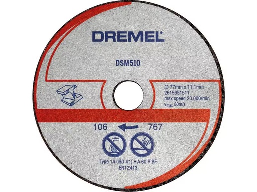 [90276403 1489304] Dremel Trennscheibe DSM510 Metall, Ø 77 mm, 3 Stück