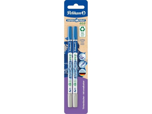 [90276629 1496929] Pelikan Tintenlöscher Super-Pirat M, Eco, 2 Stück, Blister