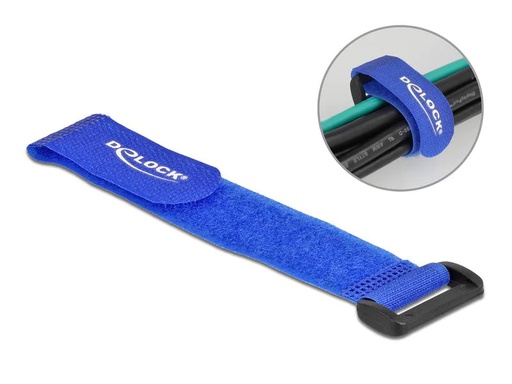 [90047162 1214438] Delock Klettkabelbinder Blau 190 mm x 25 mm 5 Stück