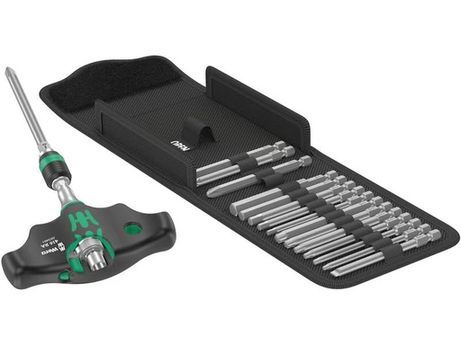 [90276678 1492824] Wera Bit-Set Kraftform Kompakt 400 RA Set 1, 17-teilig
