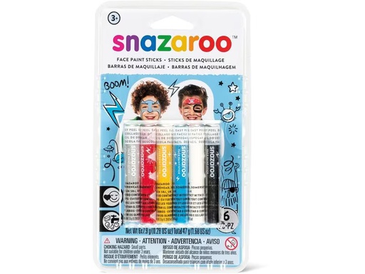 [90276701 1501871] Snazaroo Zubehör Schminkstifte Jungen, 6 Stück