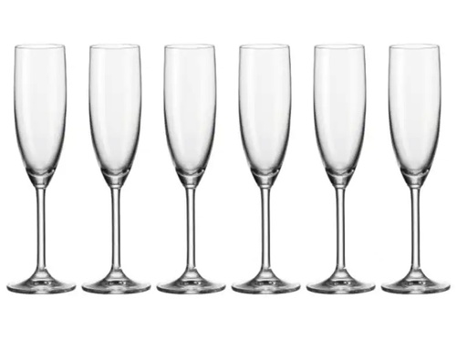 [90047181 537678] Leonardo Sektglas Daily 200 ml, 6 Stück, Transparent 