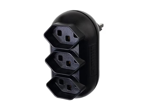 [90276889 1500100] STEFFEN Mehrfachstecker Strong 3x T23, Schwarz
